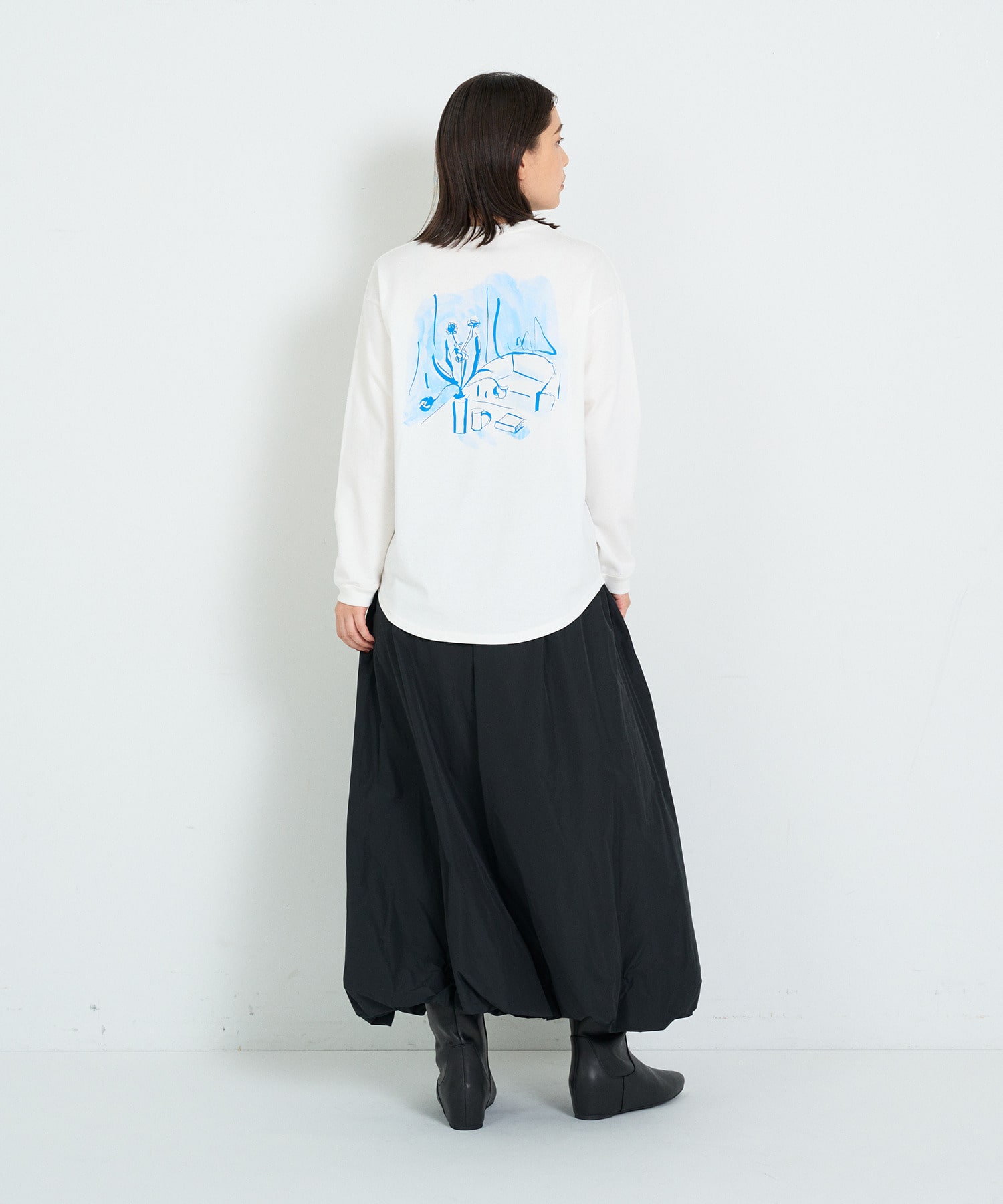 【ADIEU TRISTESSE】heso　ドローイングロングTシャツ 詳細画像 B 3