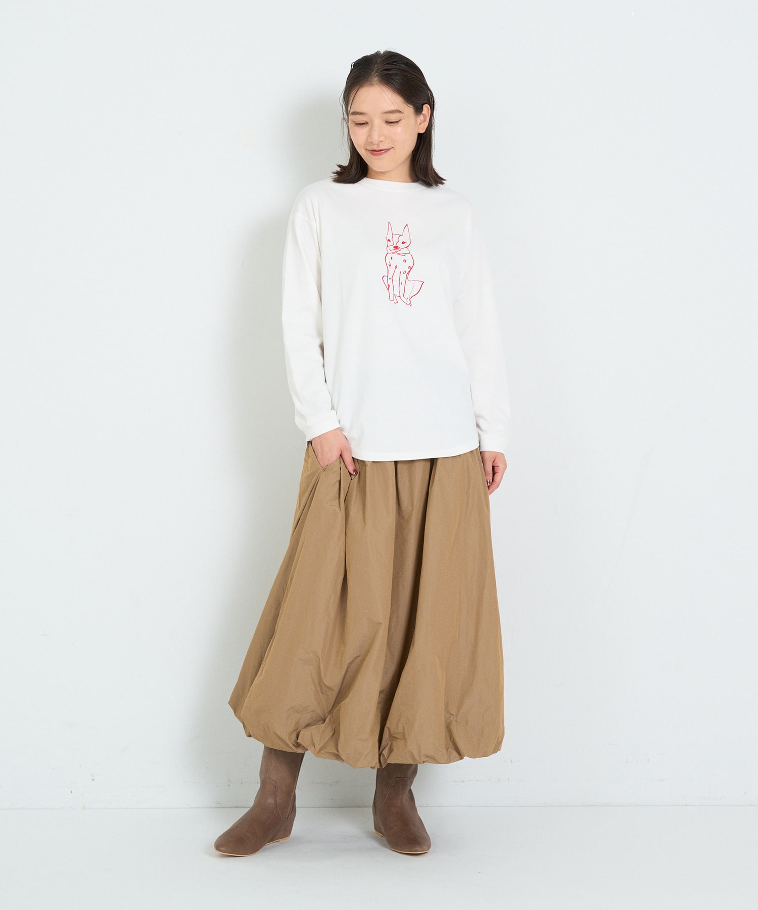 【ADIEU TRISTESSE】heso　ドローイングロングTシャツ 詳細画像 B 8