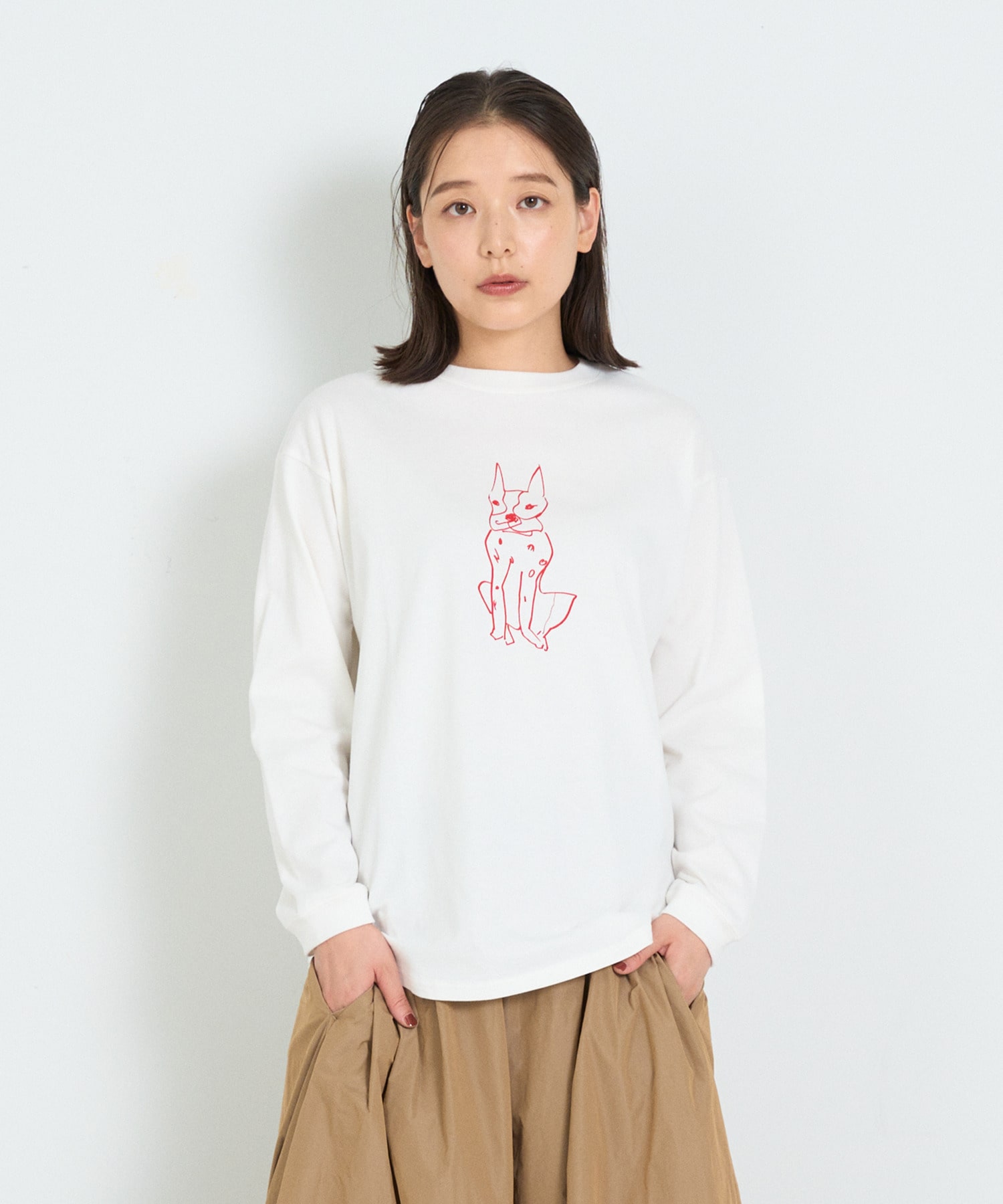 【ADIEU TRISTESSE】heso　ドローイングロングTシャツ 詳細画像 C 1