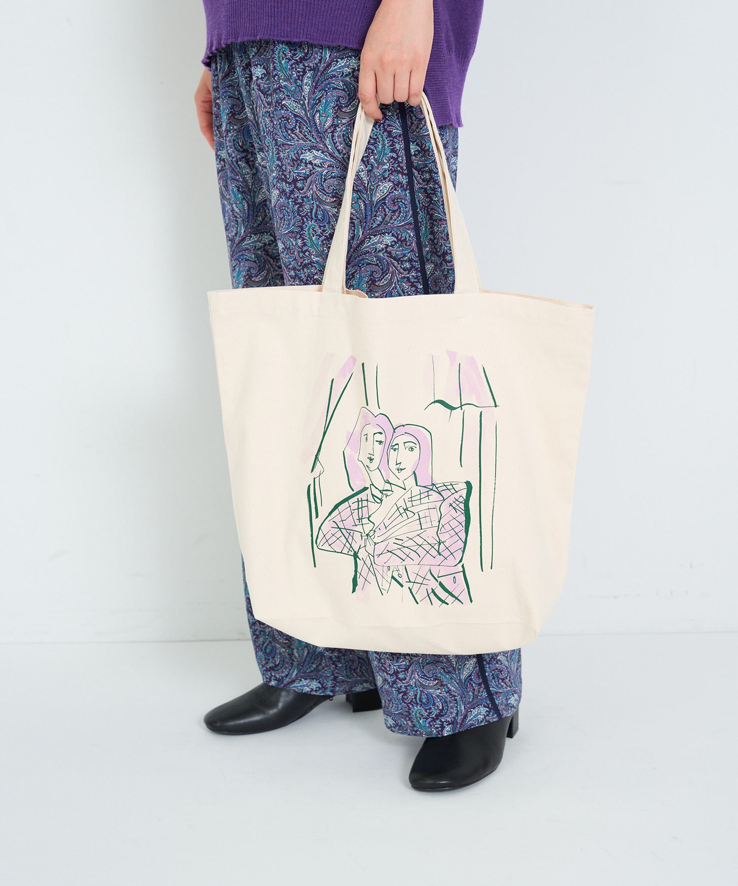 【ADIEU TRISTESSE】heso　ドローイングトートBAG 詳細画像 B 7