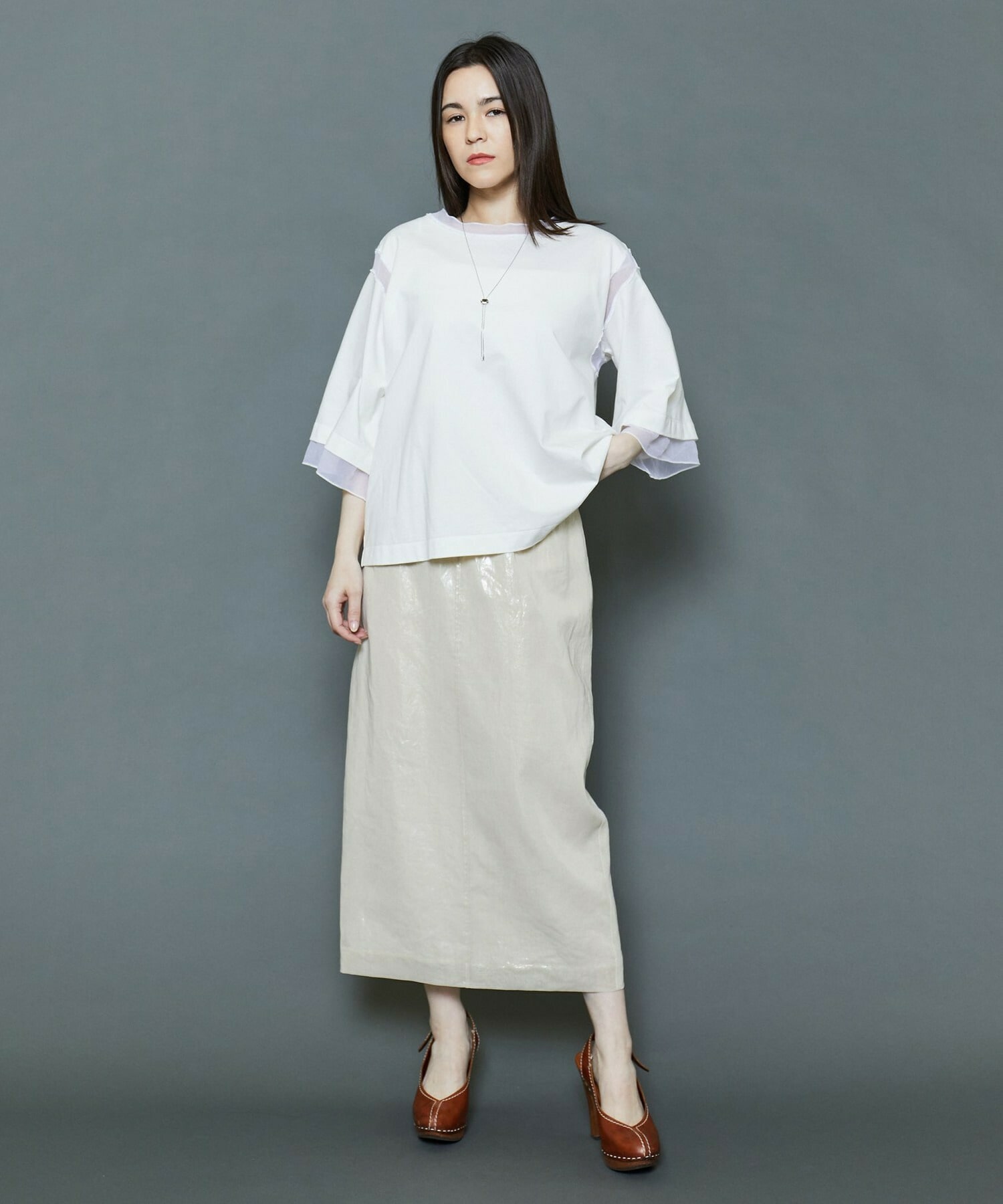 【MOGA Collection】[MOGA Collection]箔スカート 詳細画像 チャコールグレー 25