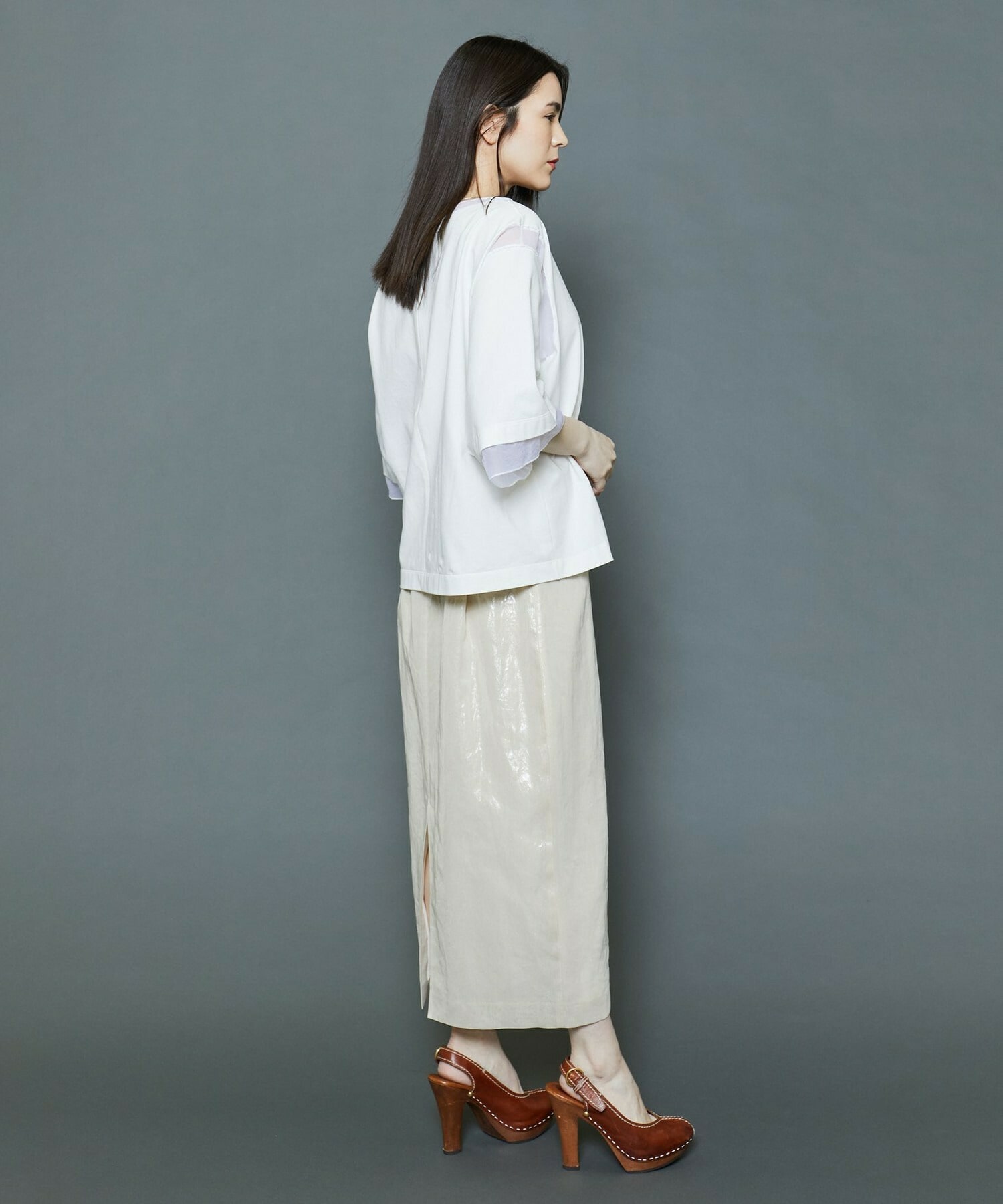 【MOGA Collection】[MOGA Collection]箔スカート 詳細画像 チャコールグレー 30