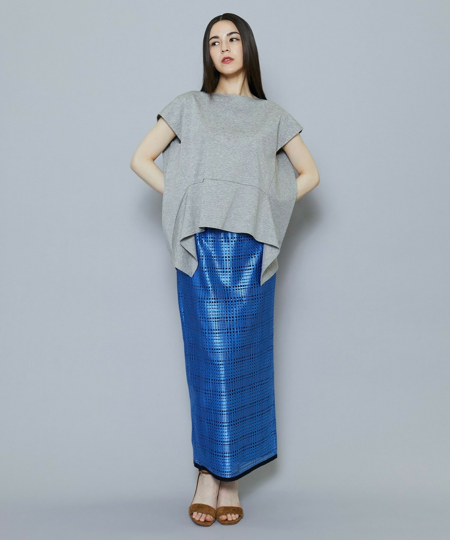 【MOGA Collection】ブライトシアーチェックタイトスカート 詳細画像 グリーン 5