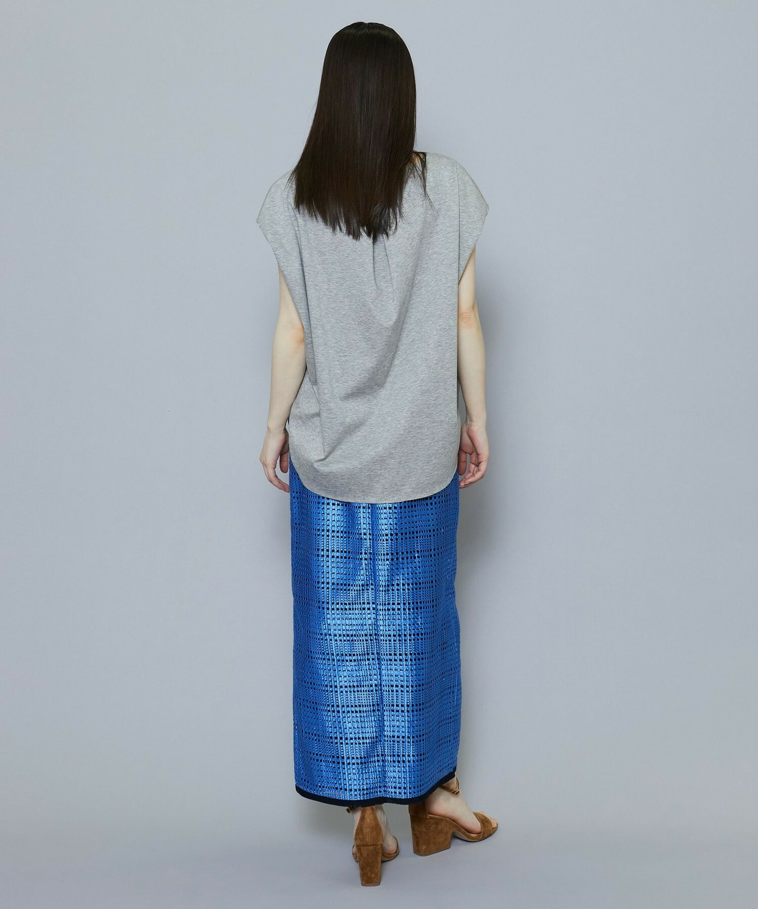 【MOGA Collection】ブライトシアーチェックタイトスカート 詳細画像 グリーン 8