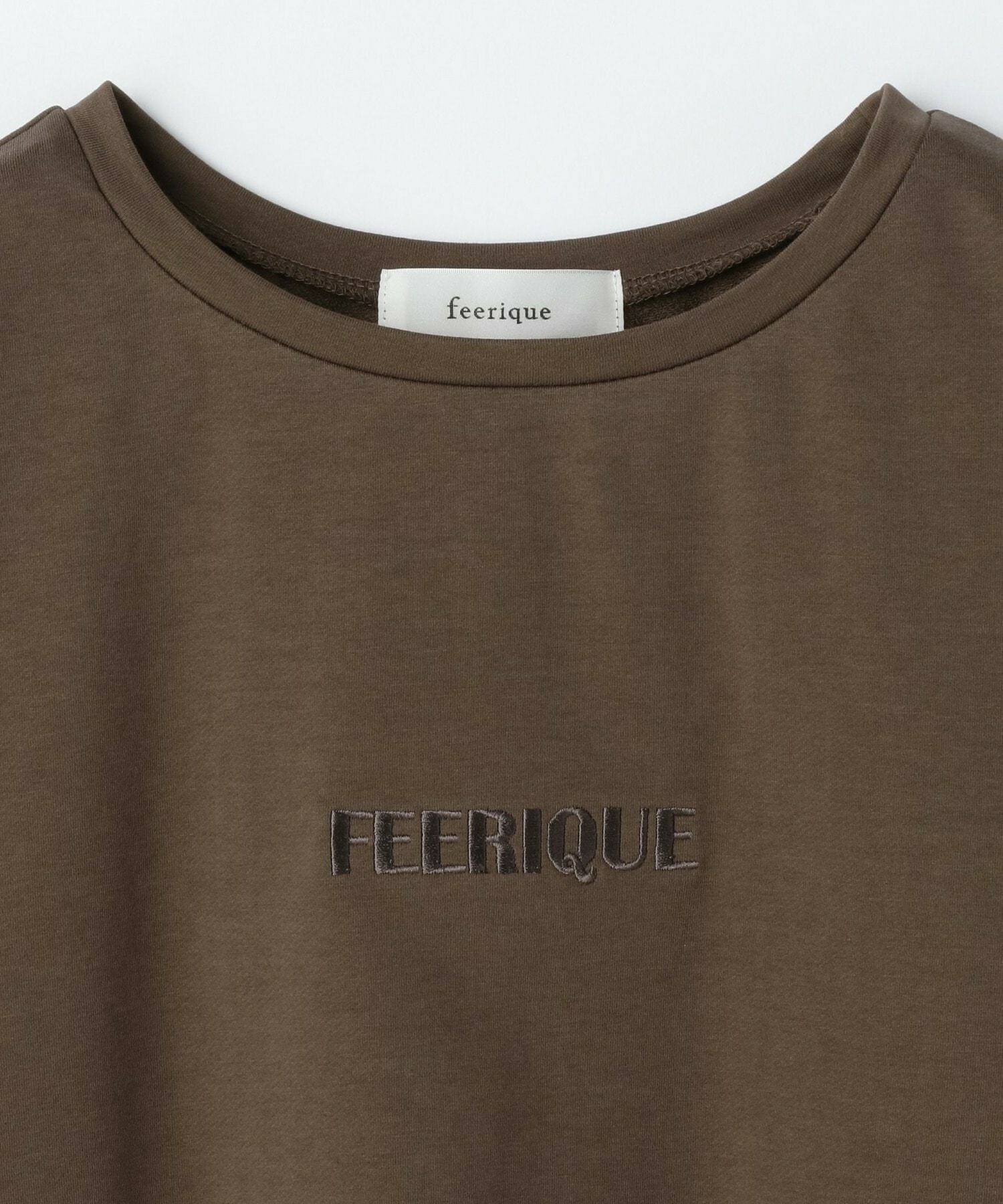 【feerique】feerique 　ロゴプリントプルオーバー 詳細画像 ブラウン 13