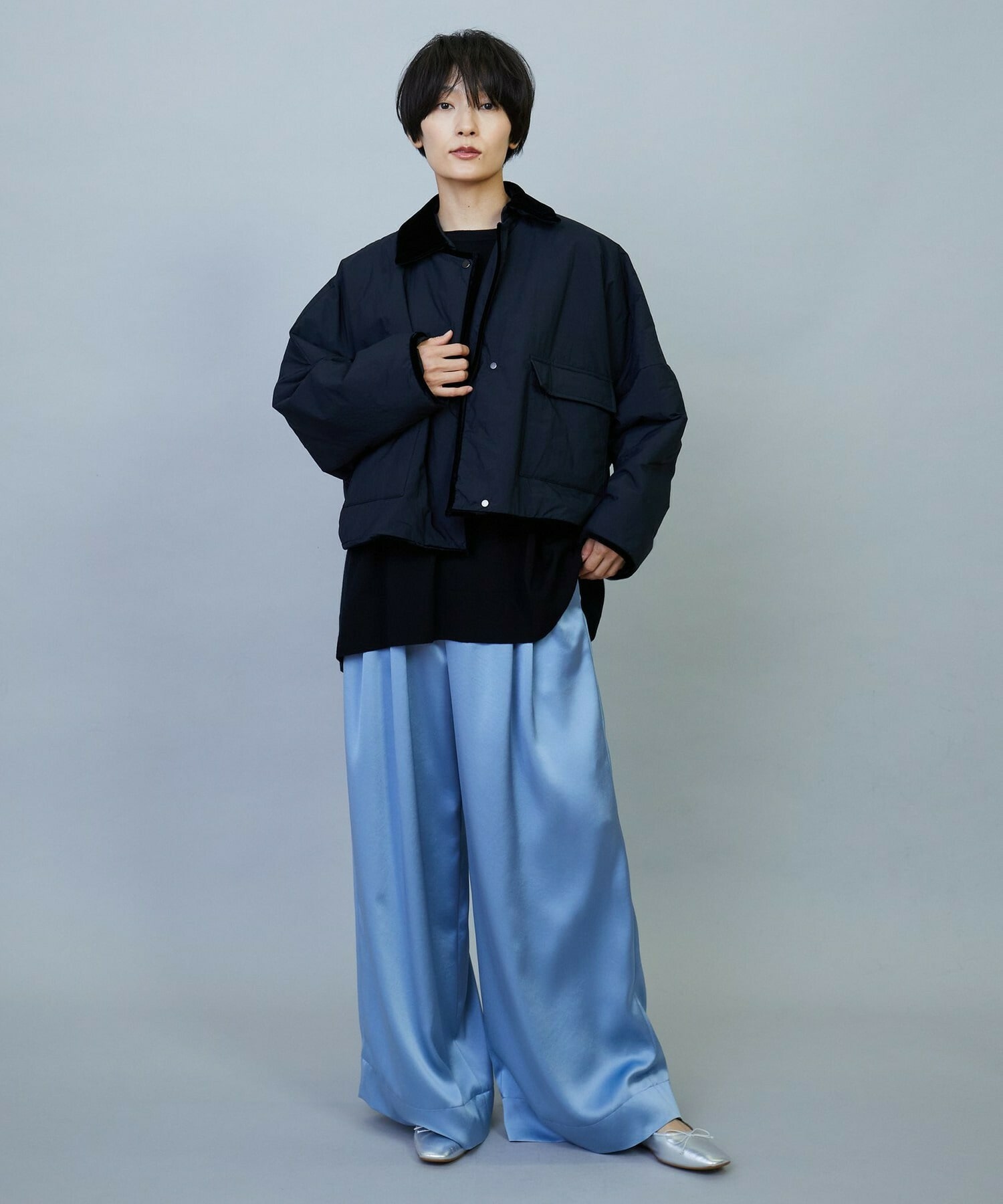 【feerique】favi mercarto×MOGA　クロップドジャケットコート 詳細画像 ブラック 19