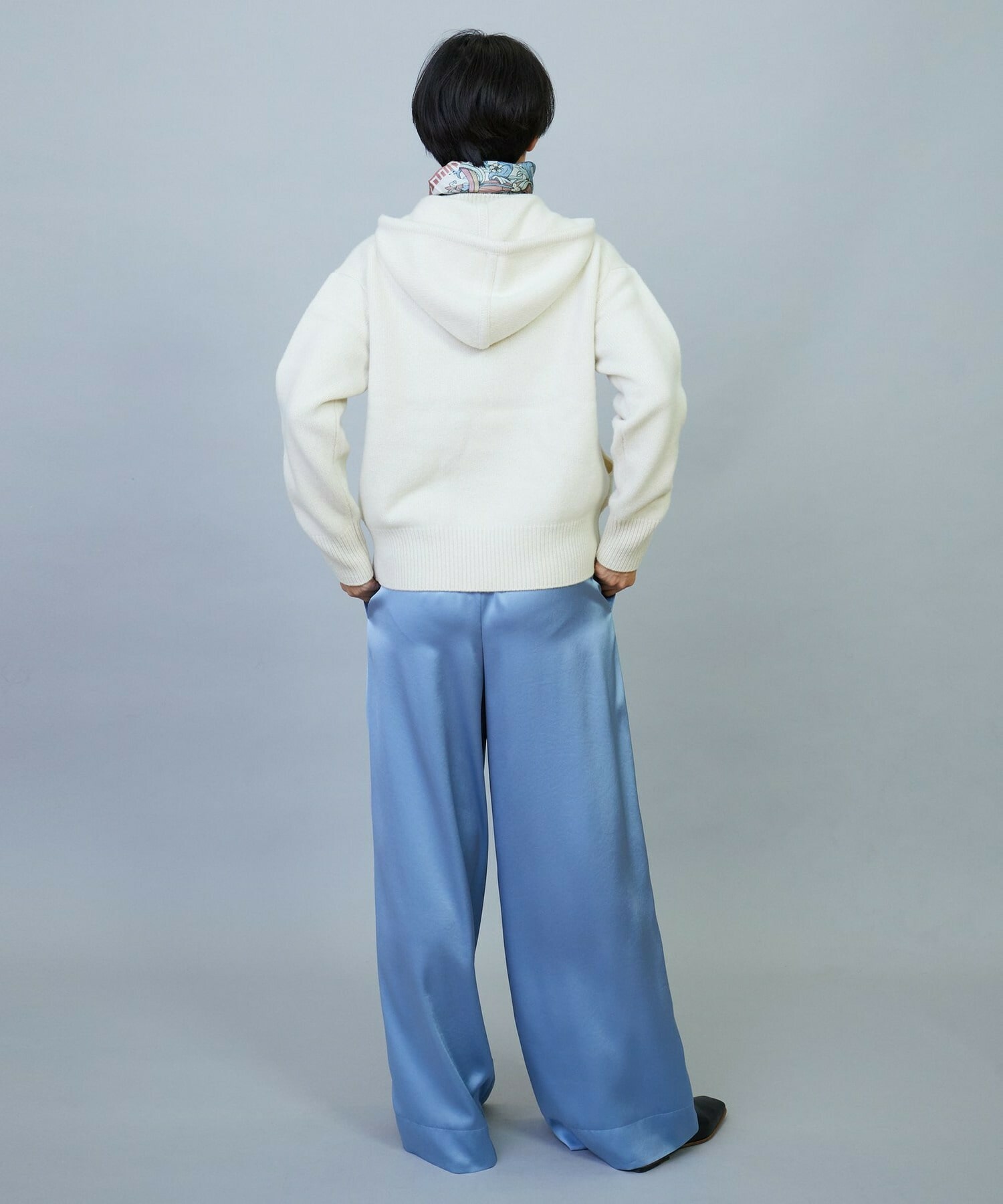 【feerique】ANNUAL×MOGA　ウールカシミヤニットパーカー 詳細画像 ネイビー 17