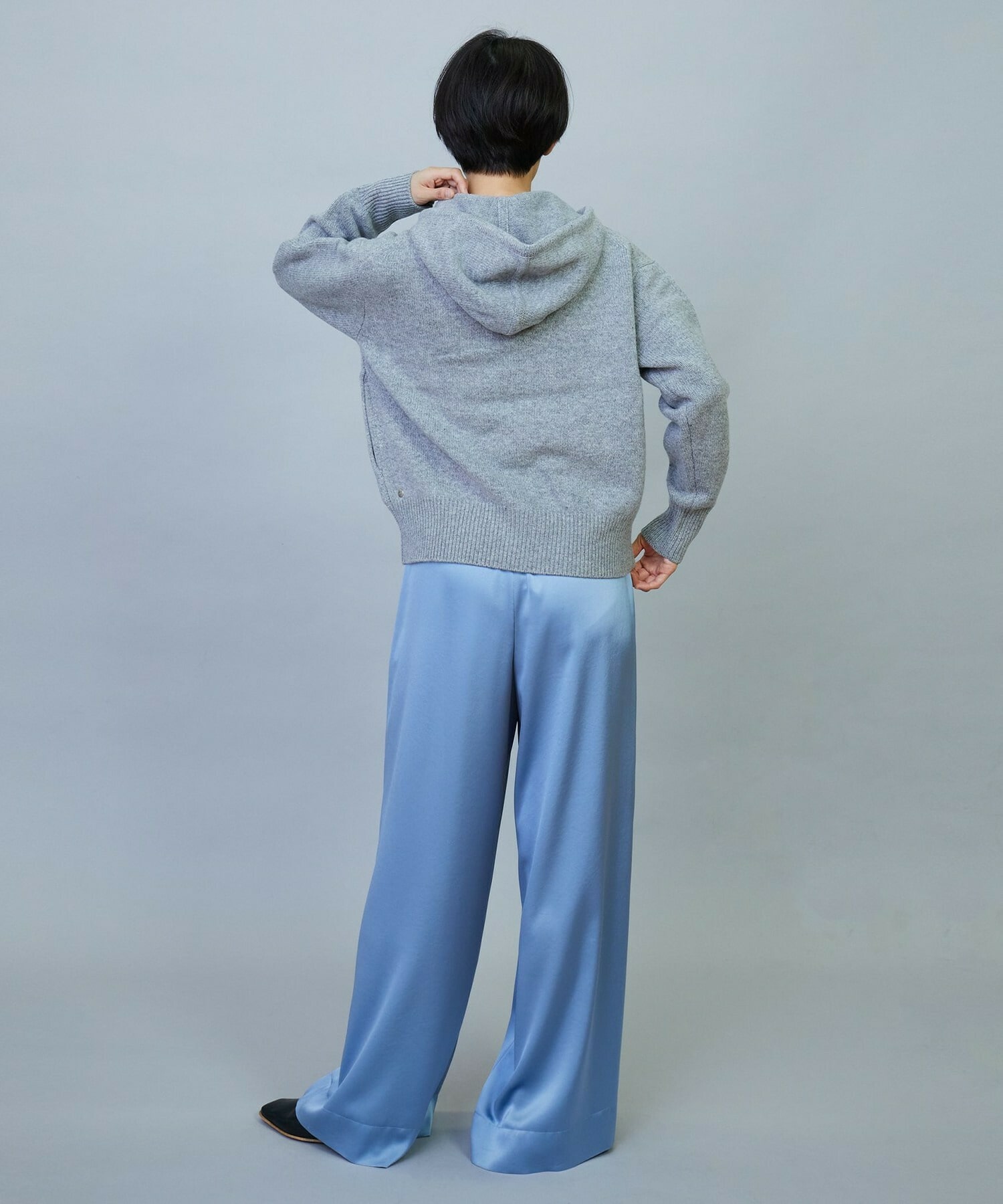 【feerique】ANNUAL×MOGA　ウールカシミヤニットパーカー 詳細画像 ネイビー 22