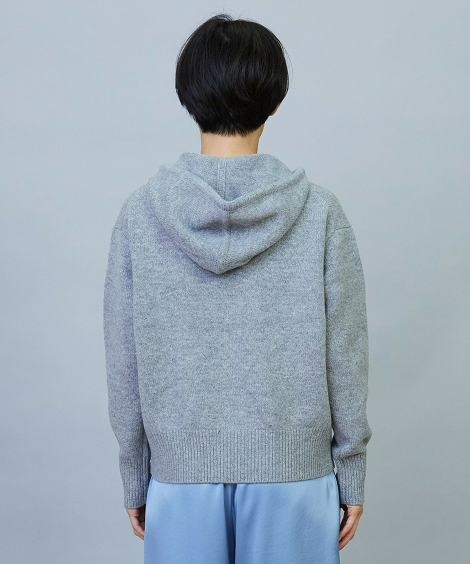 【feerique】ANNUAL×MOGA　ウールカシミヤニットパーカー 詳細画像 ネイビー 25