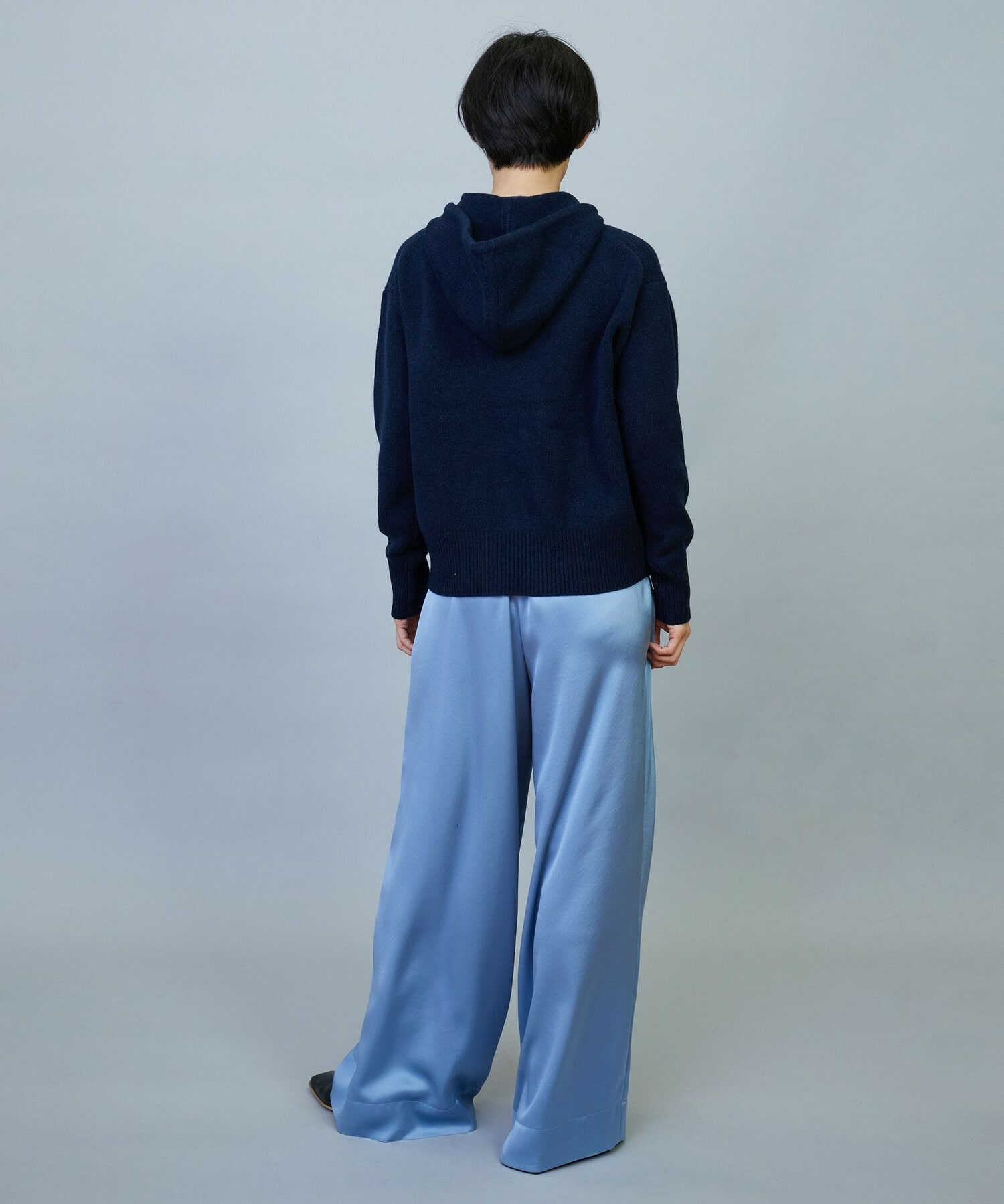 【feerique】ANNUAL×MOGA　ウールカシミヤニットパーカー 詳細画像 ネイビー 9