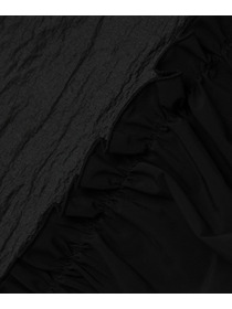 【MOGA Collection】【Lサイズ】ナイロンレザーサテンコクーンワンピース 詳細画像 ブラック 5