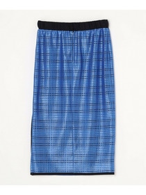 【MOGA Collection】【Lサイズ】ブライトシアーチェックタイトスカート 詳細画像 ブルー 1