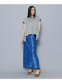 【MOGA Collection】【Lサイズ】ブライトシアーチェックタイトスカート 詳細画像 ブルー 8