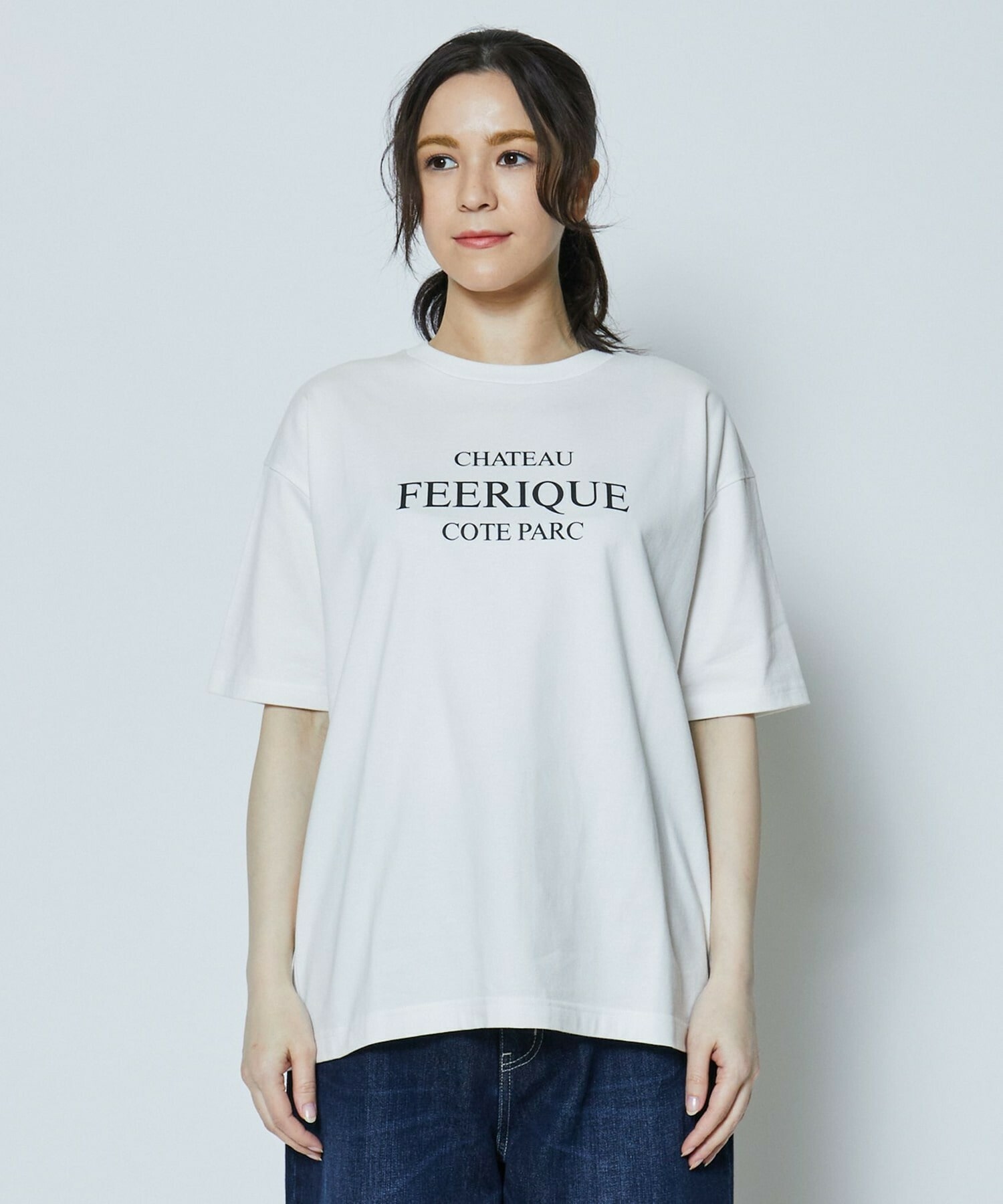 【feerique】【Lサイズ】Suai-mai天竺ロゴTシャツ 詳細画像 オフホワイト 6