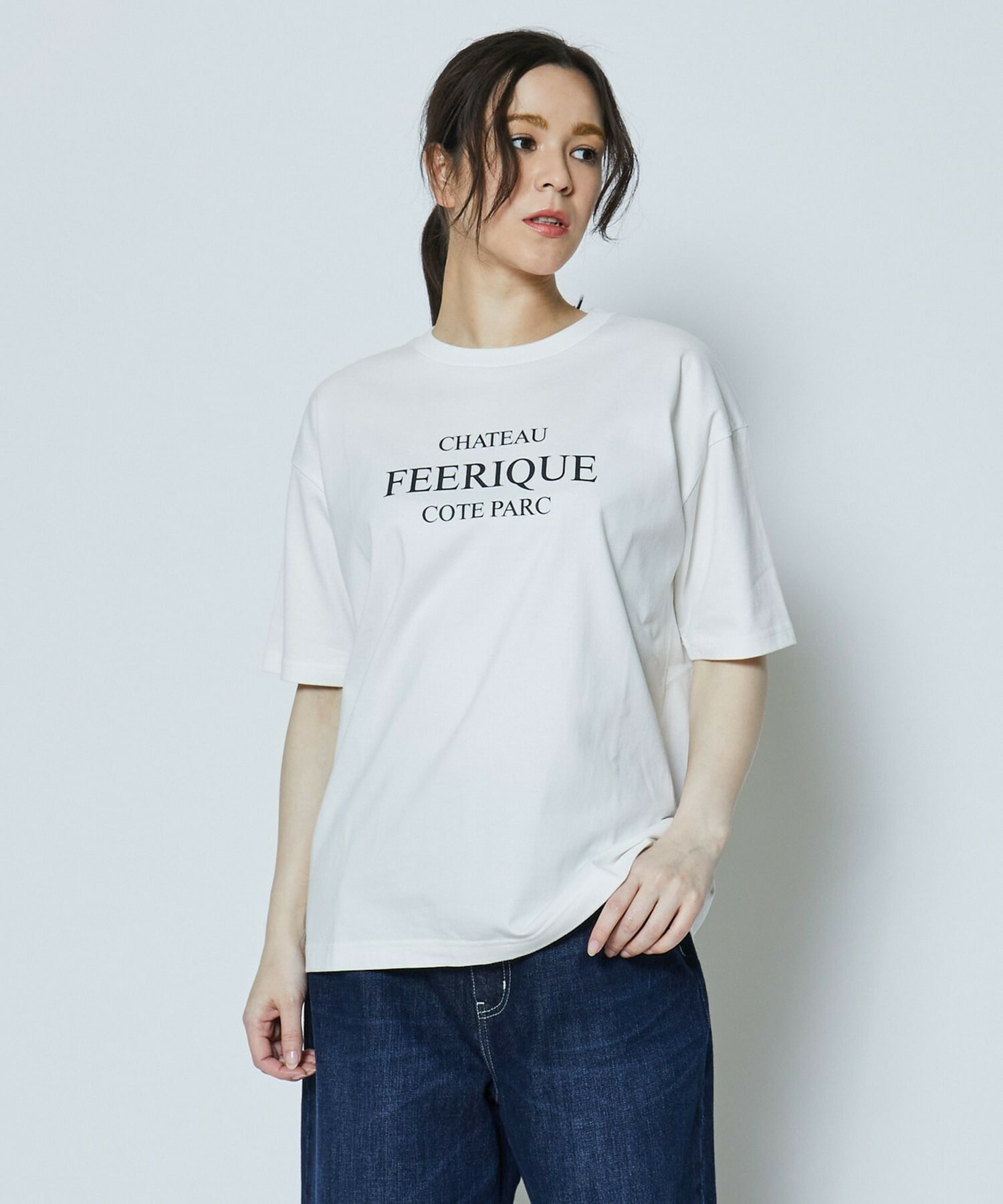 【feerique】【Lサイズ】Suai-mai天竺ロゴTシャツ 詳細画像 オフホワイト 9