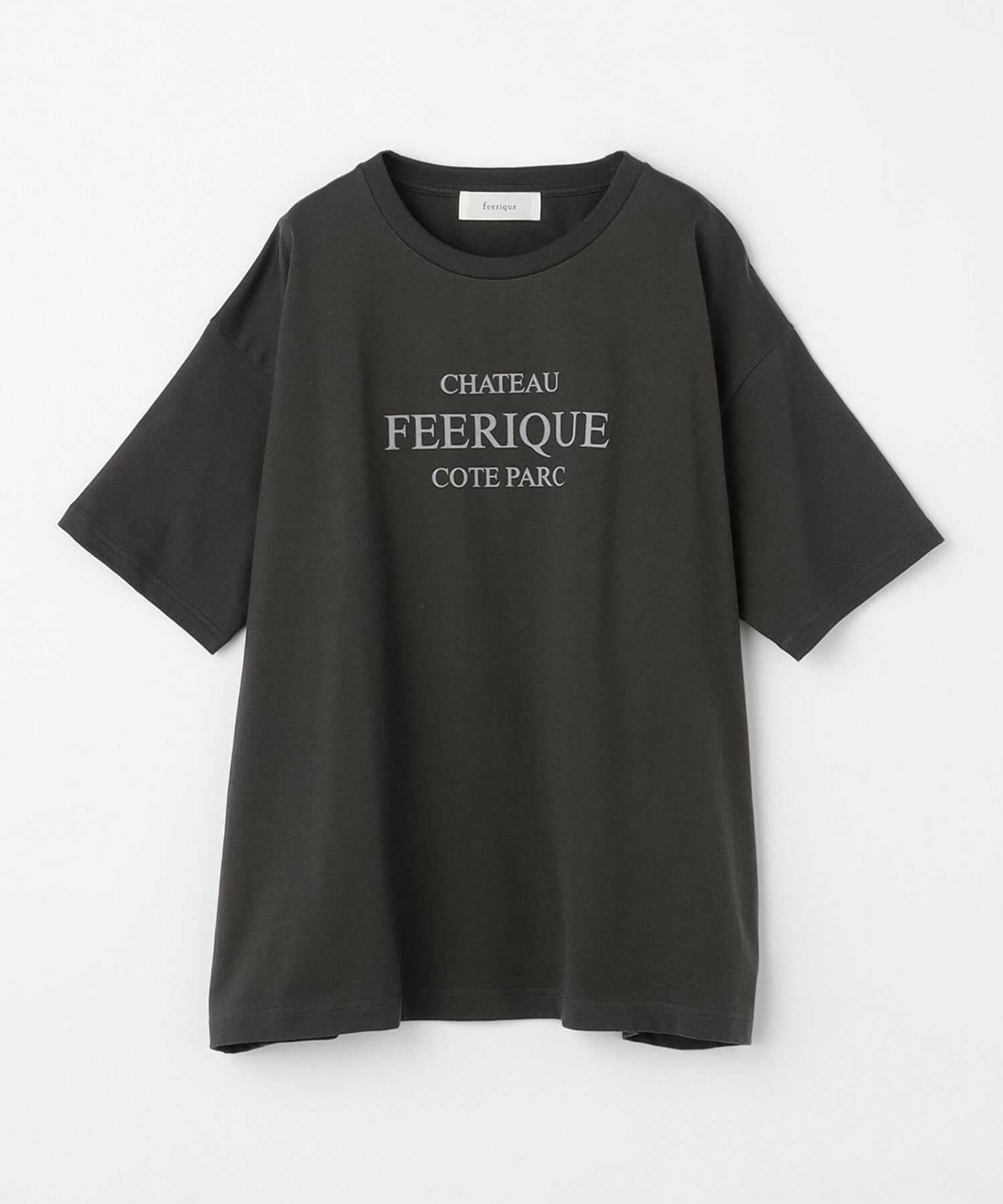 【feerique】【Lサイズ】Suai-mai天竺ロゴTシャツ 詳細画像 チャコールグレー 1