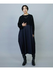 【MOGA Collection】【Lサイズ】MOGA Collection　レースドッキングワンピース 詳細画像 ブラック系その他 11