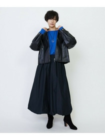 【feerique】【Lサイズ】feerique フェイクレザーストレッチブルゾン 詳細画像 モカ 10