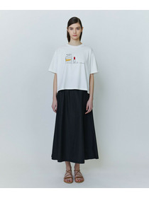 【yoshie inaba】ベーシックジャージィパフューム＆リップスティックプリントTシャツ 詳細画像 ブラック 5