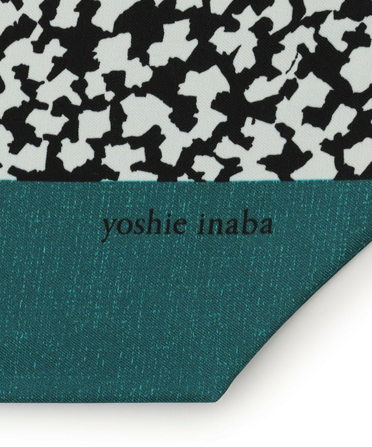【yoshie inaba】フラワープリントスカーフ 詳細画像 ブルーグリーン 1