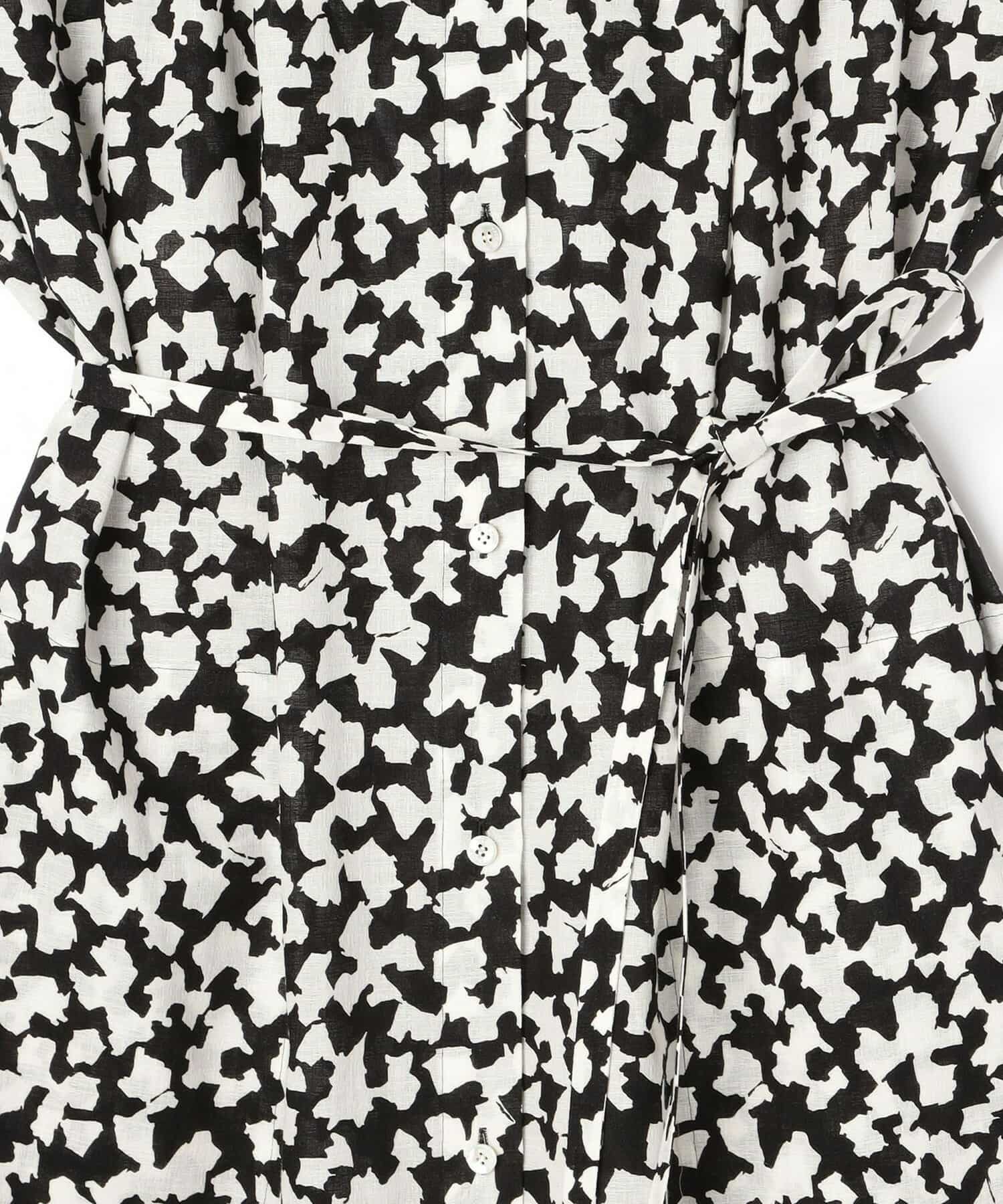 【yoshie inaba】アブストラクトフラワープリントドレス 詳細画像 ブラック 10