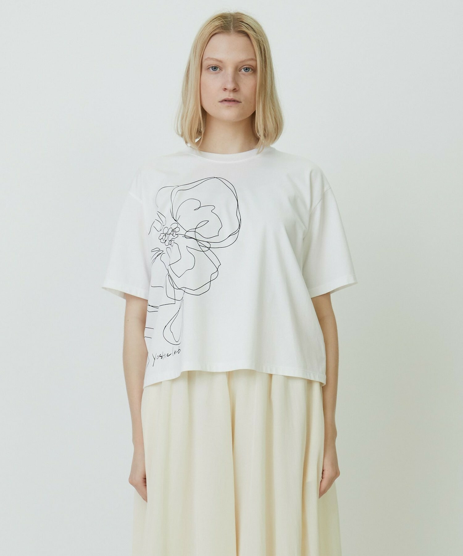 【yoshie inaba】ベーシックジャージィTシャツ 詳細画像 ホワイト 1