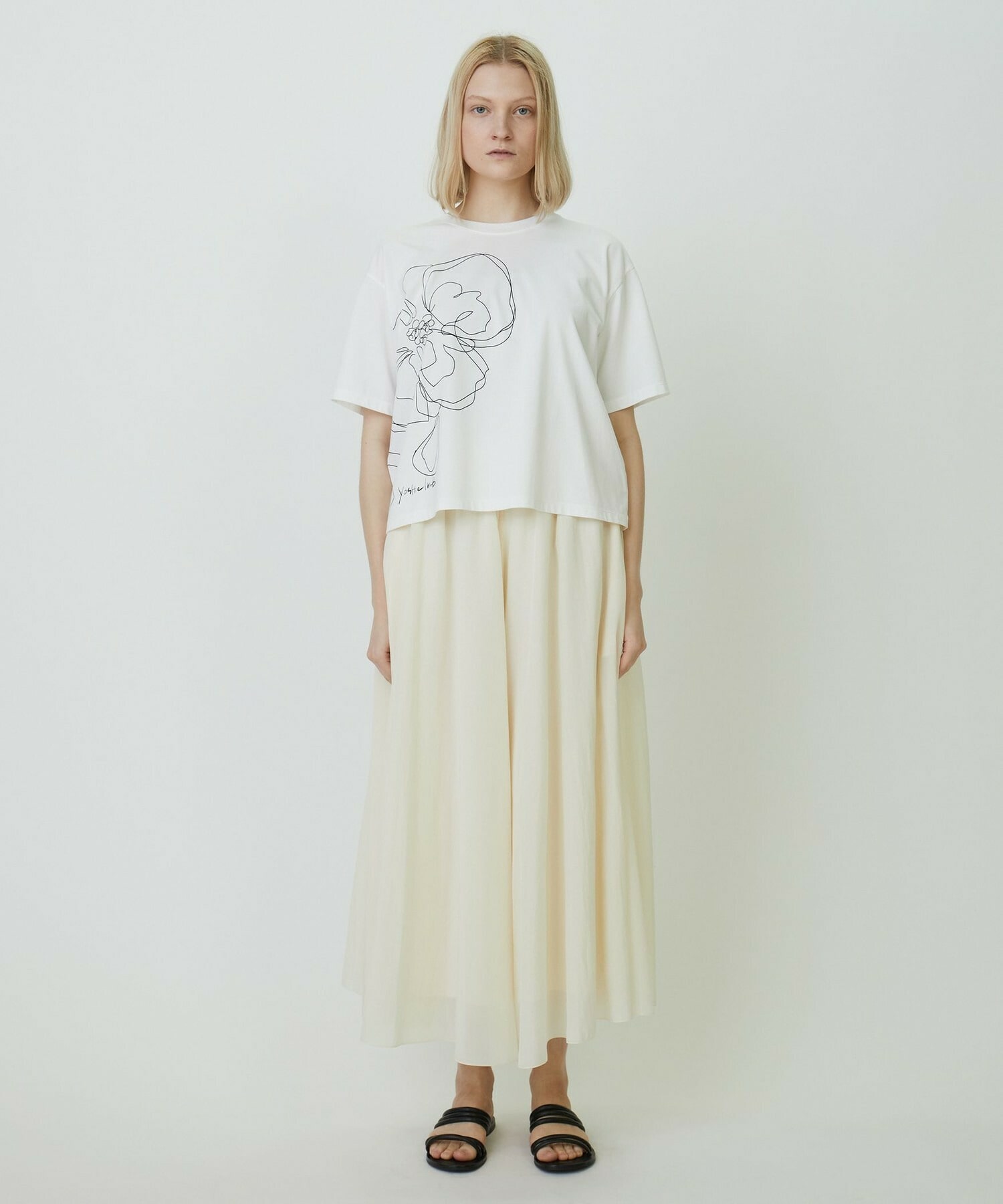 【yoshie inaba】ベーシックジャージィTシャツ 詳細画像 ホワイト 5