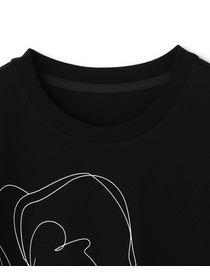 【yoshie inaba】コットンライトスムースTシャツ 詳細画像 ブラック 2