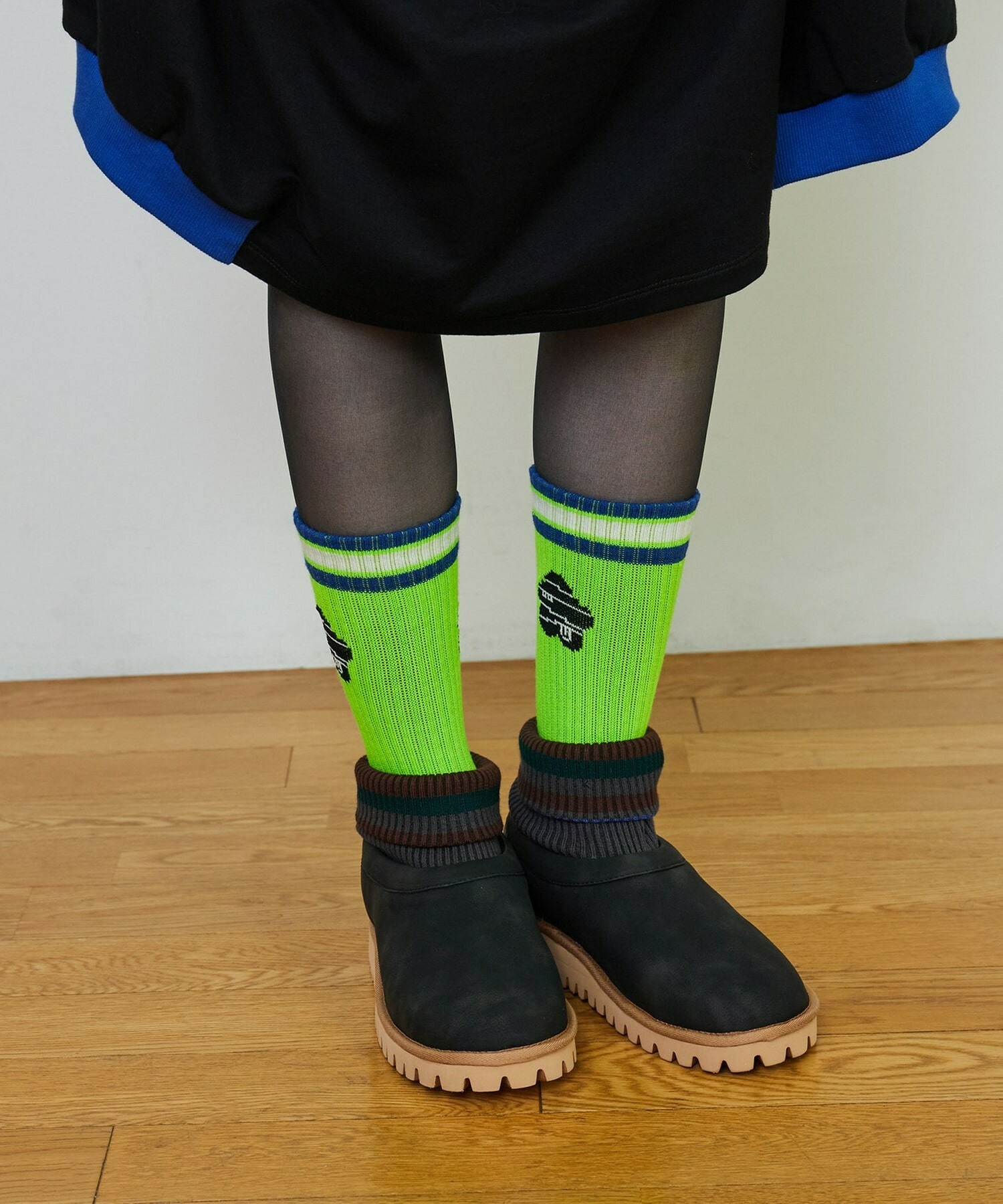 【FRAPBOIS PARK】ケイコウパイルソックス 詳細画像 ライム 13