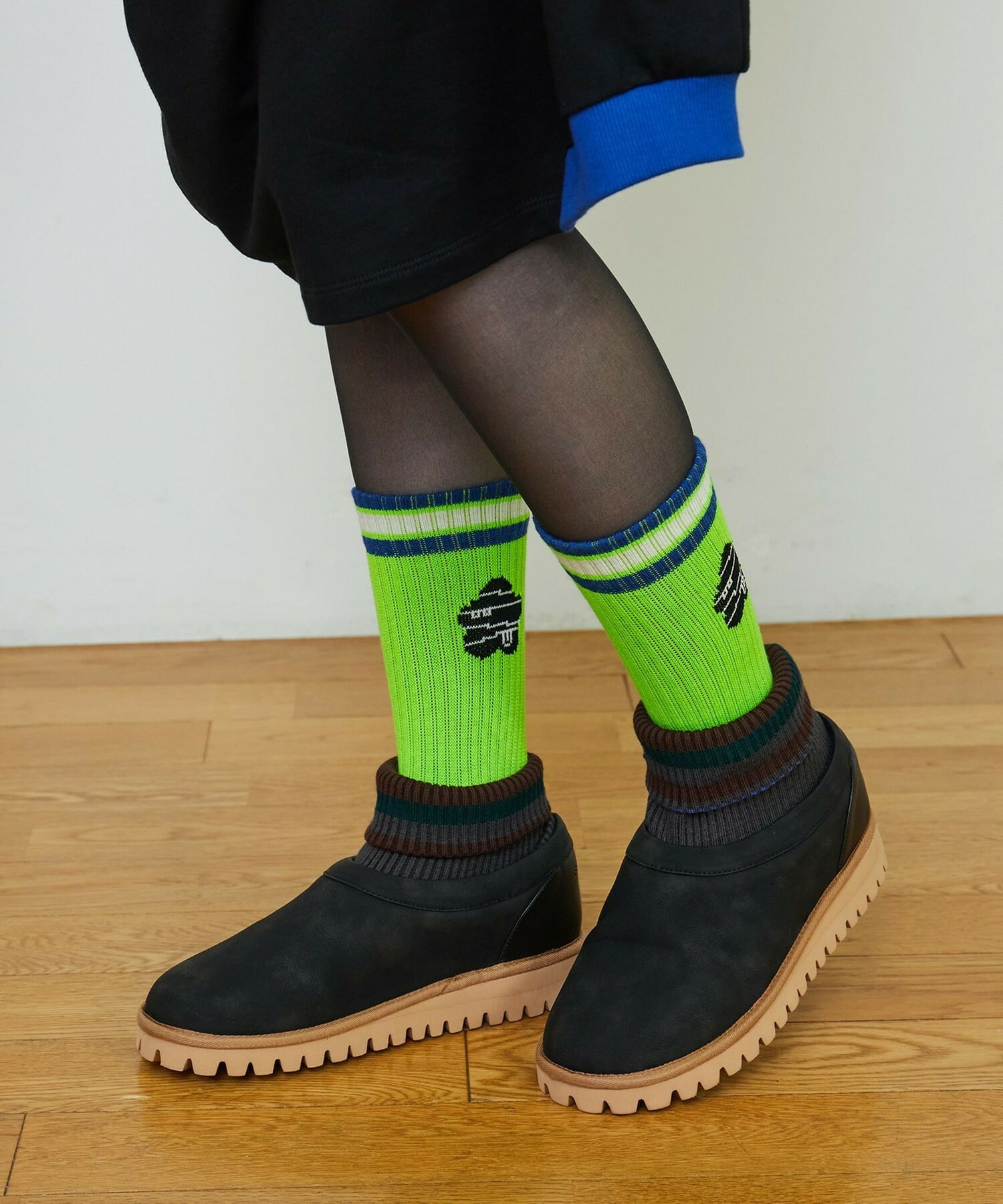 【FRAPBOIS PARK】ケイコウパイルソックス 詳細画像 ライム 14