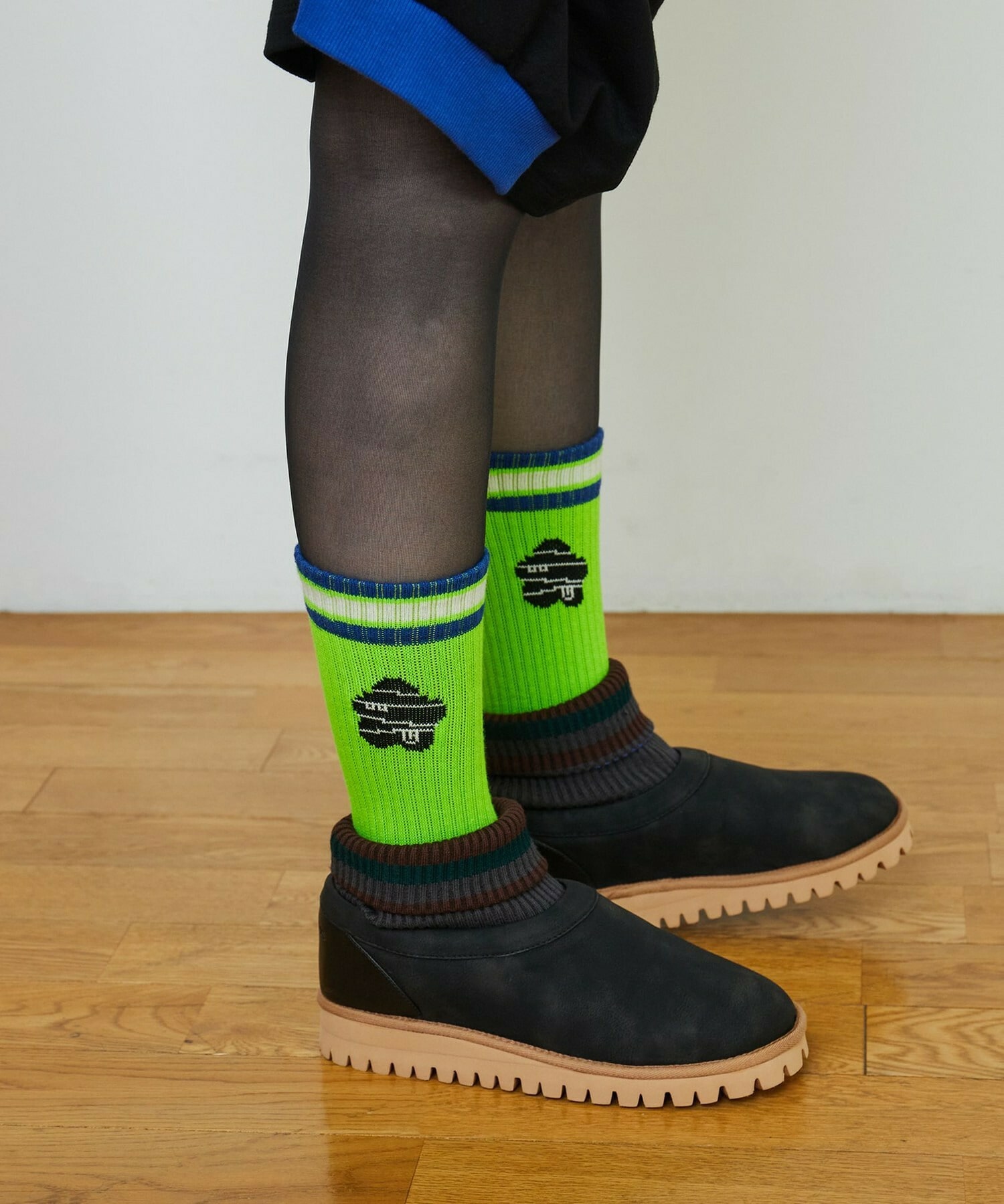 【FRAPBOIS PARK】ケイコウパイルソックス 詳細画像 ライム 16