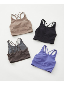 【Julier】【定番】YOGA FITショートトップス／パット付き・UVカット・吸汗速乾・ホットヨガ対応・水着・水陸両用 詳細画像 オフホワイト 35