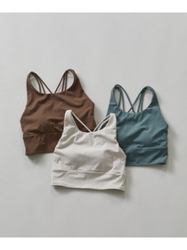 【Julier】【定番】YOGA FITショートトップス／パット付き・UVカット・吸汗速乾・ホットヨガ対応・水着・水陸両用 詳細画像 オフホワイト 38