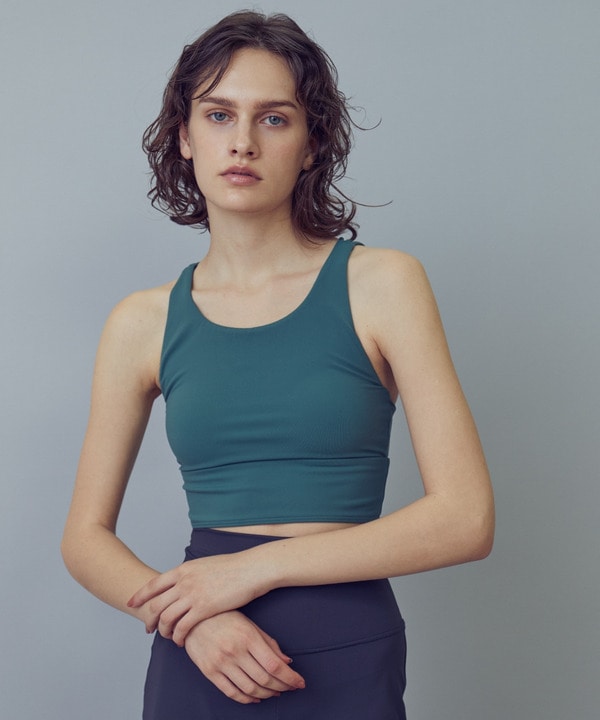 【Julier】【定番】YOGA FITショートトップス／パット付き・UVカット・吸汗速乾・ホットヨガ対応・水着・水陸両用