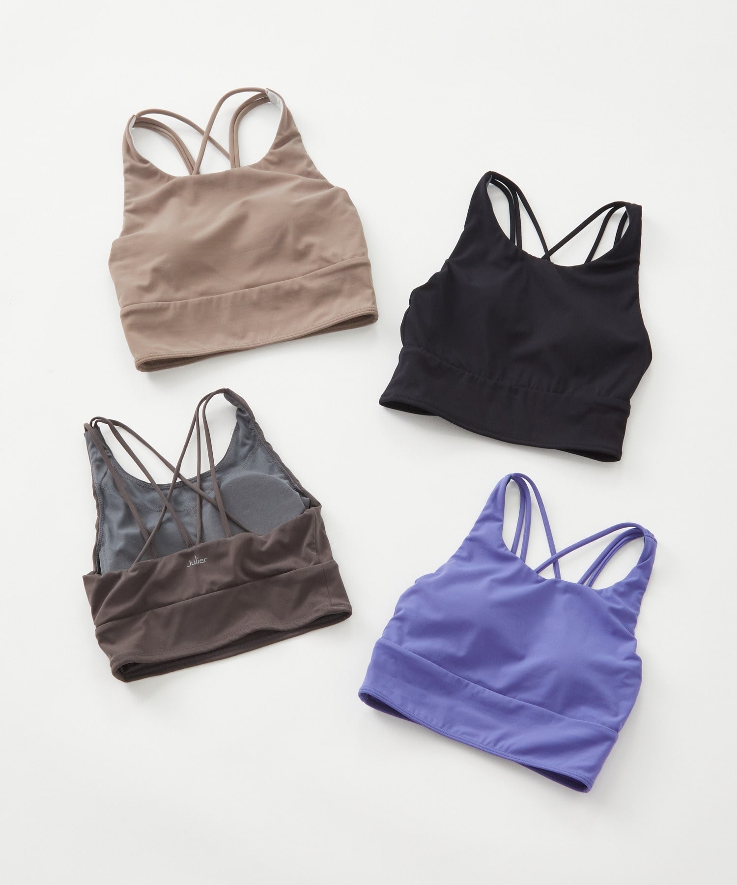 【Julier】【定番】YOGA FITショートトップス／パット付き・UVカット・吸汗速乾・ホットヨガ対応・水着・水陸両用 詳細画像 オフホワイト 35