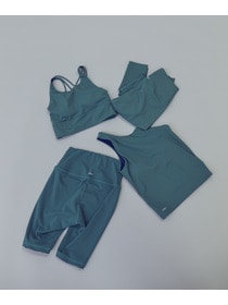 【Julier】【定番】YOGA FITアシメミドルトップス／パット付き・UVカット・吸汗速乾・ホットヨガ対応・水着・水陸両用 詳細画像 ブラック 39