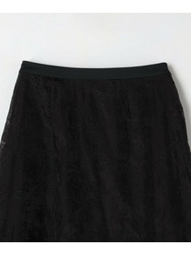 【L'EQUIPE】［クロワッサンno.1115掲載］オーガンジーフラワー刺繍スカート 詳細画像 ブラック 9