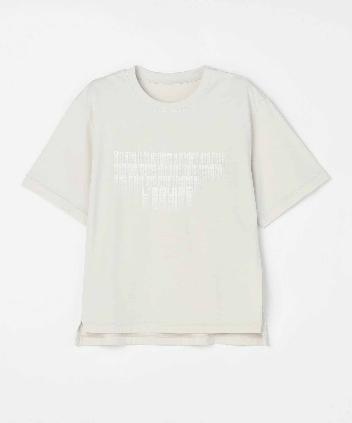 【L'EQUIPE】フローイングロゴプリントTシャツ 詳細画像 ライトグレー 16