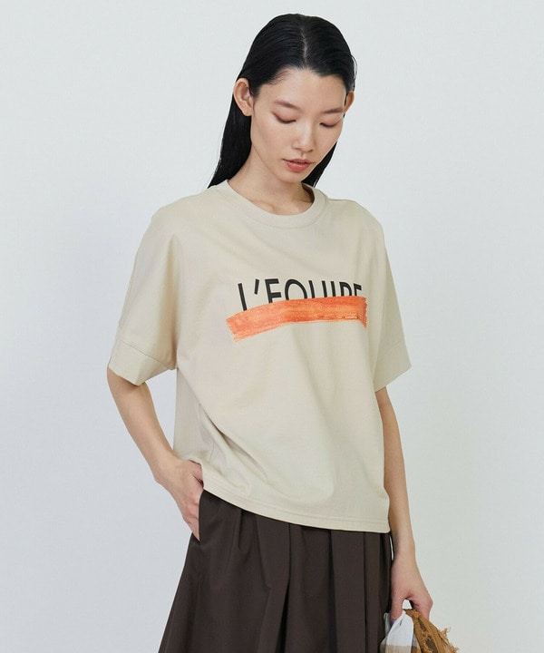 【L'EQUIPE】ブラッシングプリントTシャツ