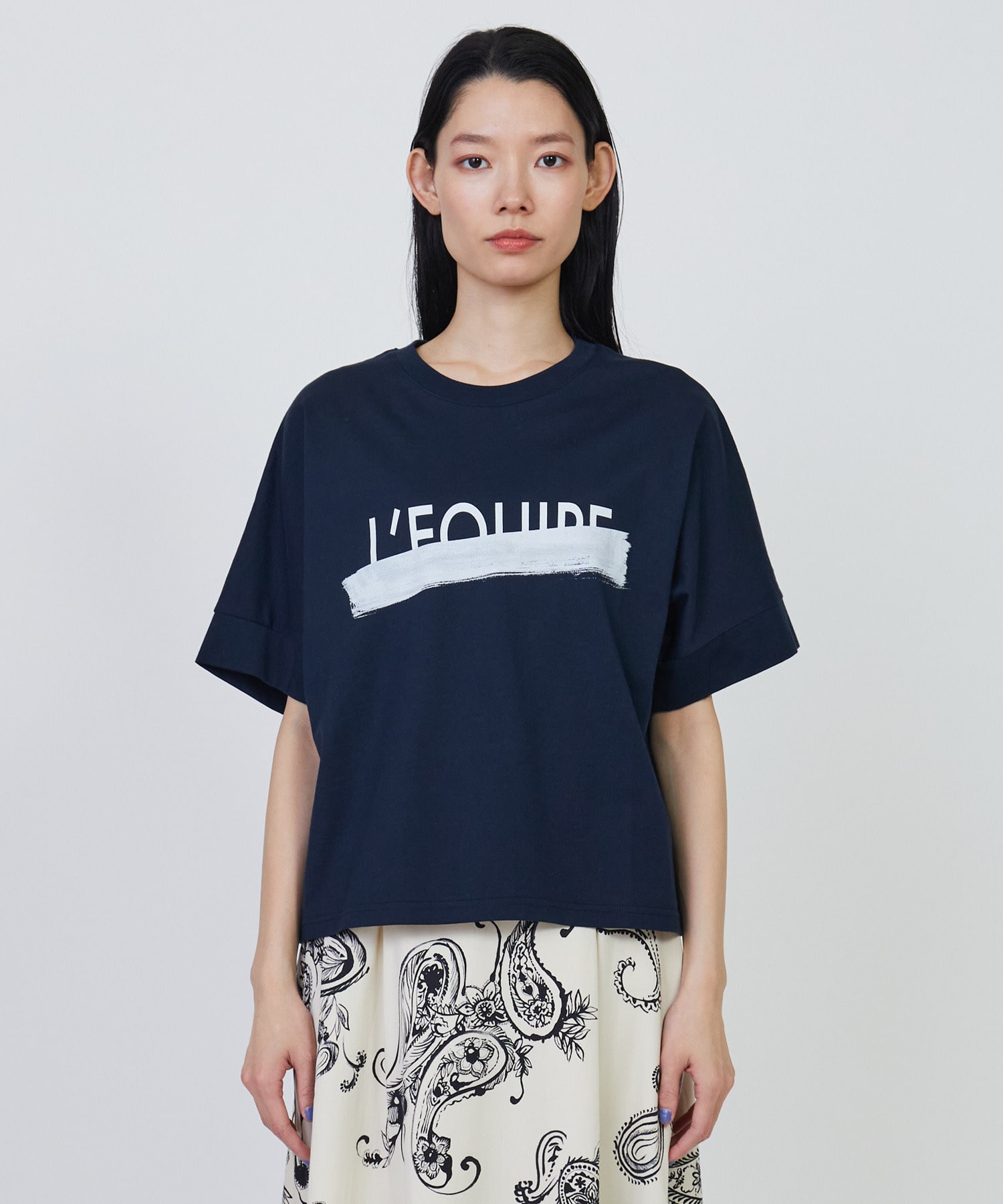 【L'EQUIPE】ブラッシングプリントTシャツ 詳細画像 ネイビー 19