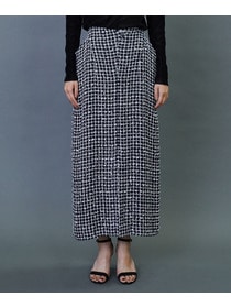 【COUTURIER】リングツイードロングスカート 詳細画像 ブラック 8