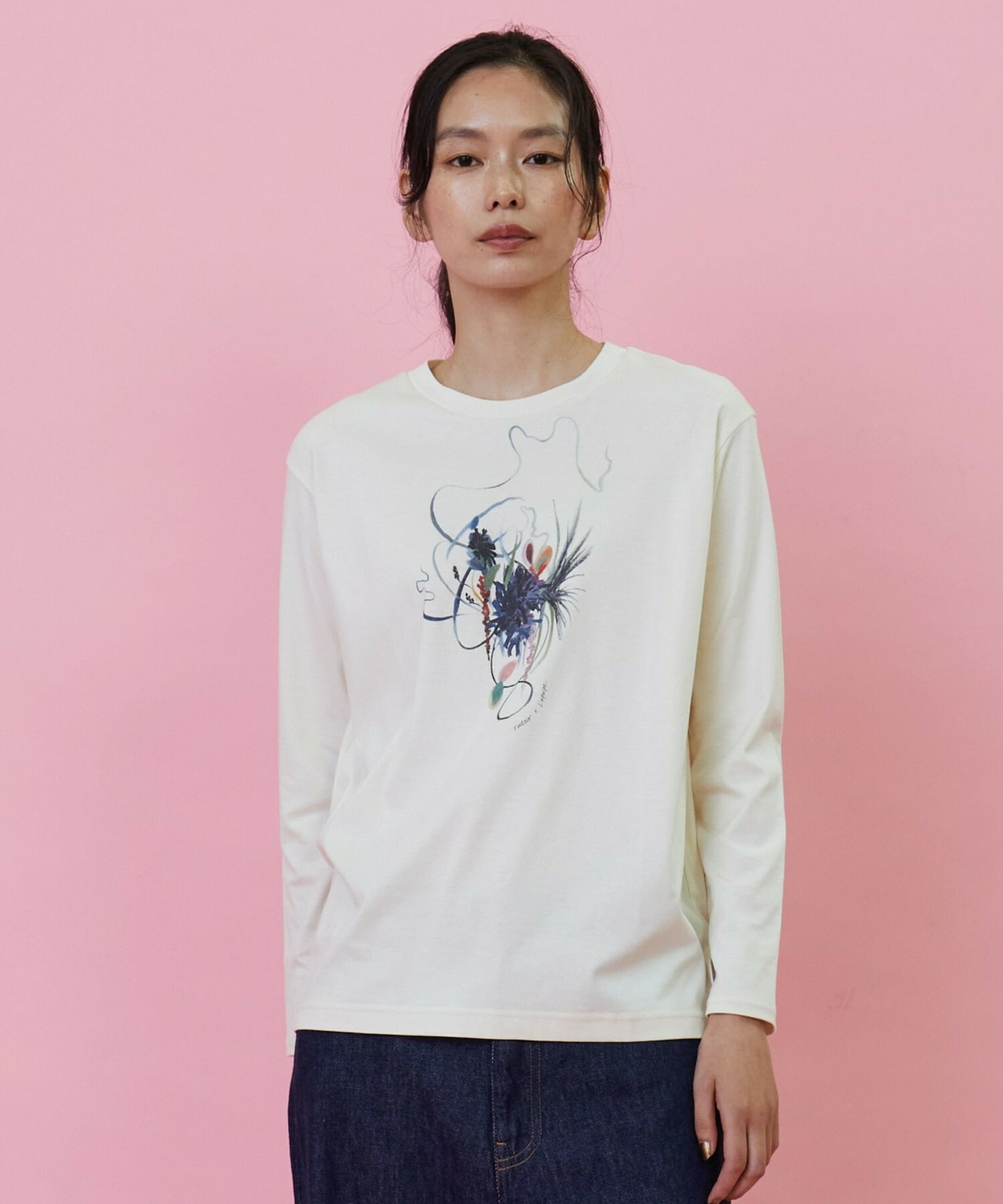 【L'EQUIPE】ruteN × L'EQUIPE コラボ長袖Tシャツ 詳細画像 アイボリー 1