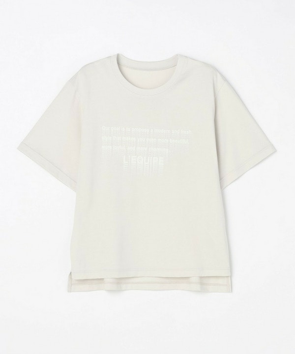 【Lサイズ】フローイングロゴプリントTシャツ 詳細画像 ライトグレー 1