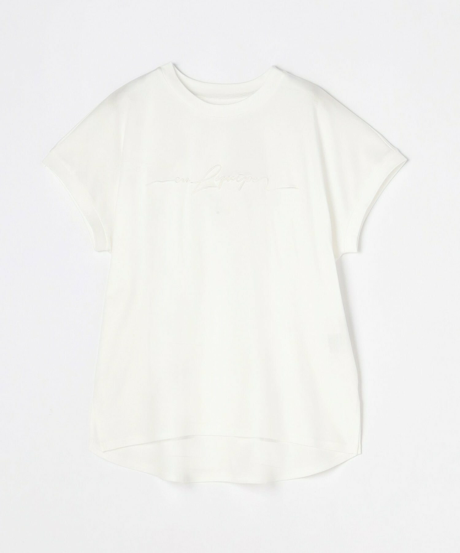 【L'EQUIPE】【Lサイズ】ロゴ刺繍Tシャツ 詳細画像 ホワイト 1