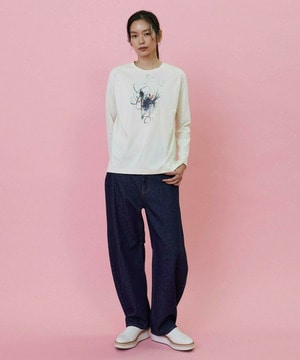 【L'EQUIPE】【Lサイズ】ruteN × L'EQUIPE コラボ長袖Tシャツ 詳細画像 アイボリー 1