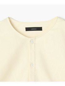 【endalence】コットンWクロスノーカラーフレアヘムシャツ 詳細画像 ブラック 14