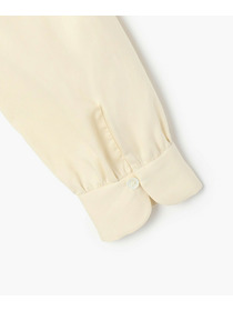 【endalence】コットンWクロスノーカラーフレアヘムシャツ 詳細画像 ブラック 15