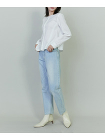 【endalence】コットンWクロスノーカラーフレアヘムシャツ 詳細画像 ブラック 4