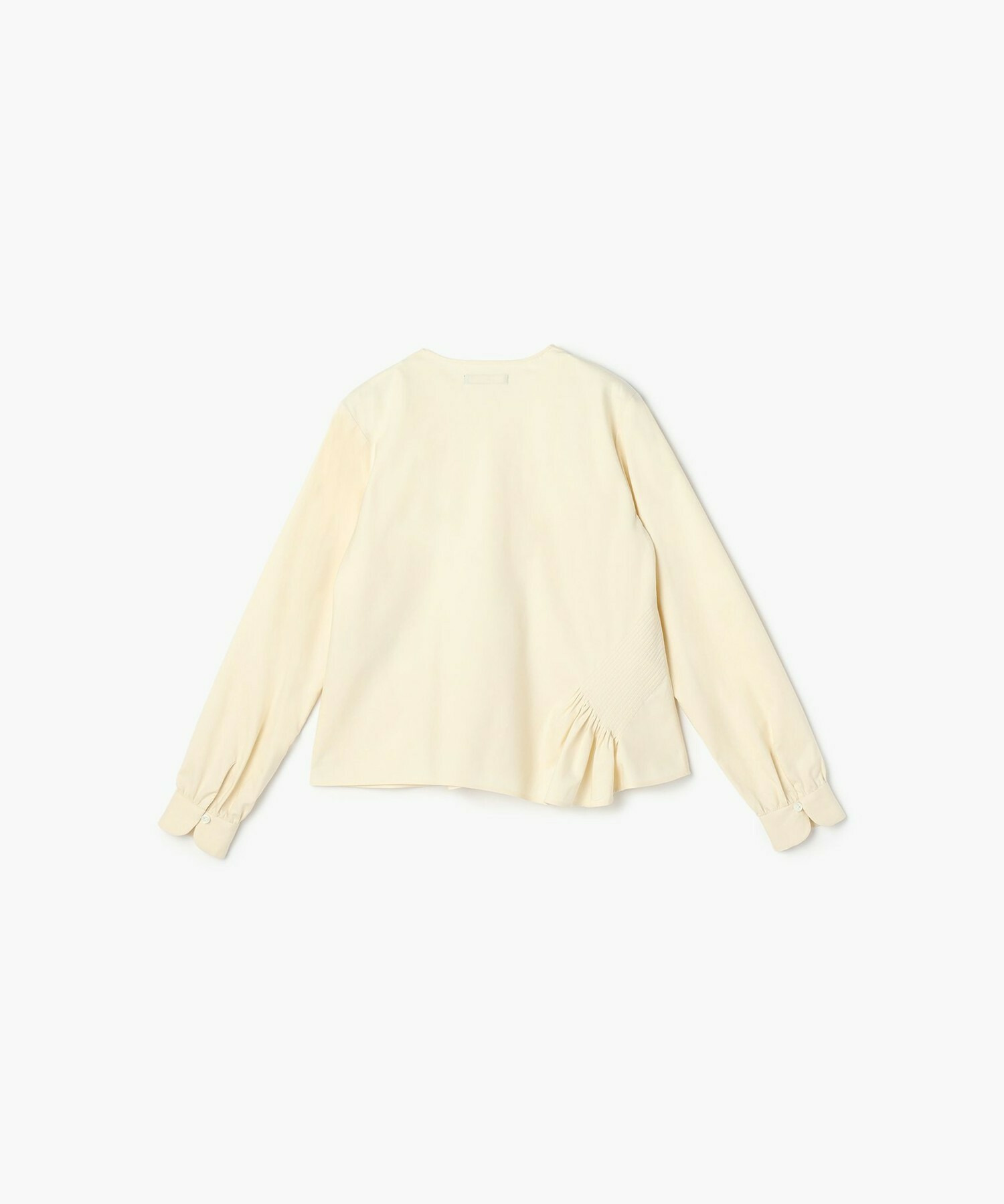 【endalence】コットンWクロスノーカラーフレアヘムシャツ 詳細画像 ブラック 13