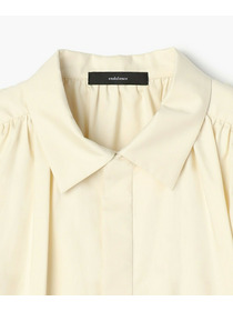 【endalence】コットンWクロスギャザースリーブシャツ 詳細画像 クリーム 13